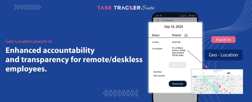 Geo Location Punch-In: Enhanced Accountability And Transparency For Deskless Employees, Geo Location punch-in, geo-location, employee location tracking, field employee tracking, Remote Workforce Monitoring, task tracker 