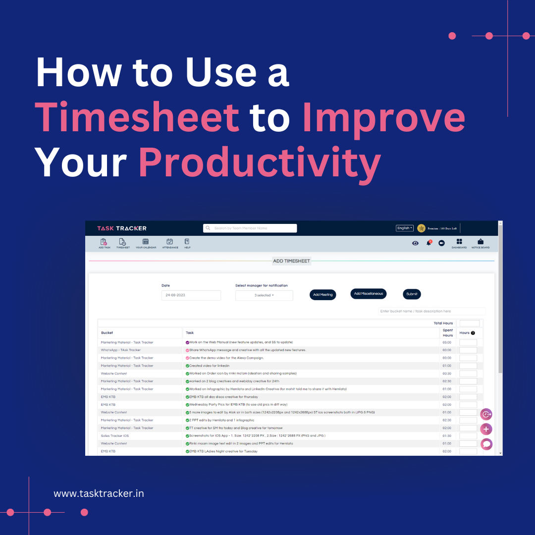 How to Use a Timesheet to Improve Your Productivity
